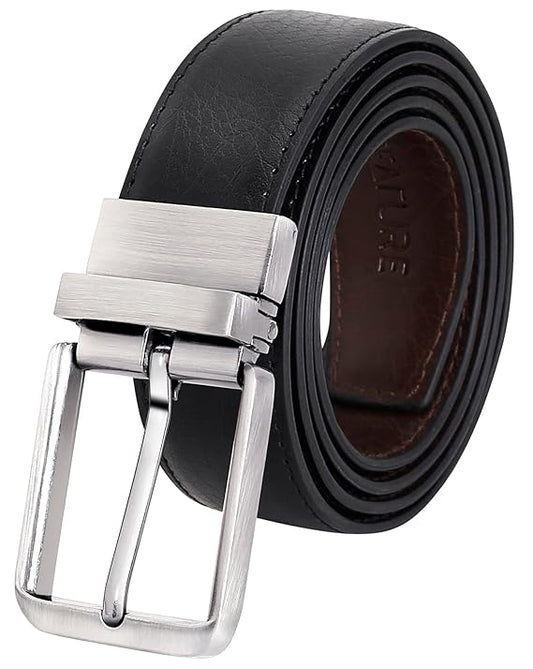 Tradify Reversible Pu-Leather Formal Belt For Men(Color-Black/Brown||BL-01|| 46 inches length|| Waist upto -40 inches) COD Available