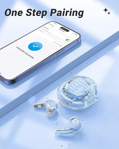 Ultra pods pro new Bluetooth 5.3 earbuds with display Gaming transparent tws AI ENC Fast Charging Type C 13mm Bass Drivers earbuds under 1000